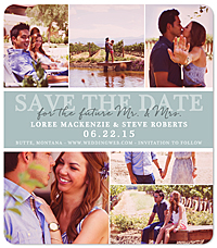 "Happiest Day" Collage Save the Date Card